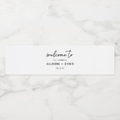 ミニマルな歓迎結婚式の引き出物 ペットボトルラベル (シングルラベル)