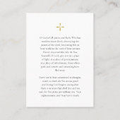 ミニマルな正教の追悼祈祷カード プレイスカード (裏面)