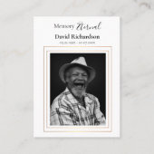 ミニマルな正教の追悼祈祷カード プレイスカード (正面)