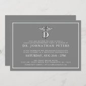 ミニマルな歯科Graduation|Retirementの招待 招待状 (正面/裏面)