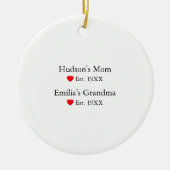 ミニマルな母がおばあちゃんに昇進 セラミックオーナメント (正面)