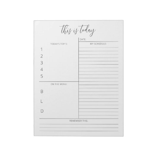 ミニマルな毎日のプランナースケジュールメモ帳 ノートパッド (回転)