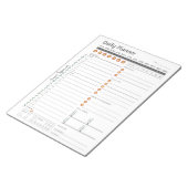 ミニマルな毎日のプランナー – カスタマイズ可能な名前 ノートパッド (アングル)