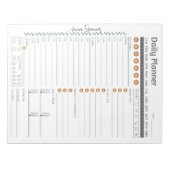 ミニマルな毎日のプランナー – カスタマイズ可能な名前 ノートパッド (正面)