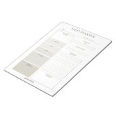 ミニマルな毎日のプランナー – カスタマイズ可能な名前 ノートパッド (アングル)