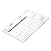 ミニマルな気の利いた予定表メモ帳 ノートパッド (アングル)