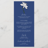 ミニマルな水仙の結婚花のメニュー メニュー (正面)