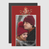 ミニマルな水彩乳母指クリスマスフォト (正面/裏面)