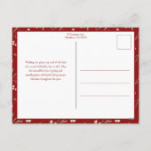 ミニマルな水彩乳母指クリスマスフォト シーズンポストカード (裏面)