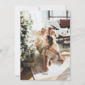 ミニマルな水彩松の季節の挨拶 シーズンカード (裏面)