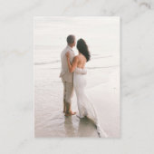 ミニマルな水彩画ビーチウェディングの詳細カード エンクロージャーカード (裏面)