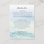 ミニマルな水彩画ビーチウェディングの詳細カード エンクロージャーカード (正面)