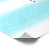 ミニマルな水色のストライプロゴの座席表 ポスター (角)