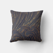 ミニマルな波、山脈芸術。 クッション (裏面)