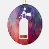 ミニマルな消火器 セラミックオーナメント (左)