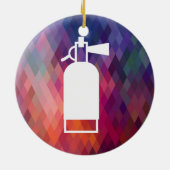 ミニマルな消火器 セラミックオーナメント (裏面)