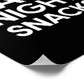 ミニマルな深夜の結婚軽食の看板 ポスター (角)