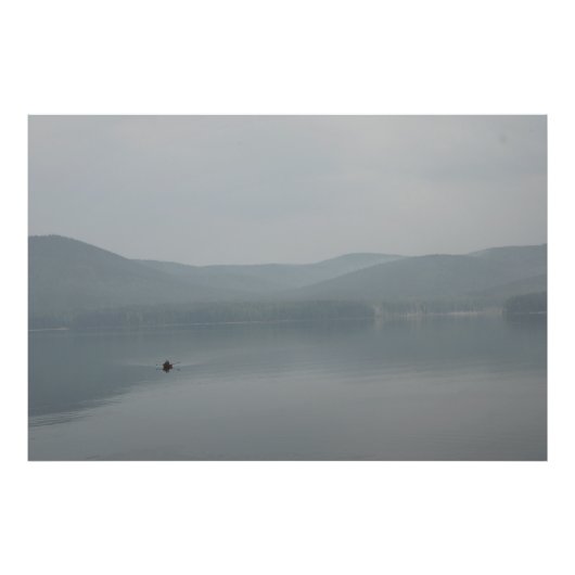 ミニマルな湖の静寂 フォトプリント            (正面)