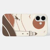 ミニマルな灯台の海岸イラストPhone Case Case-Mate iPhoneケース (裏面 (横))