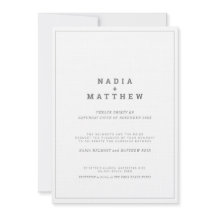 ミニマルな灰色の白い垂直文字結婚写真