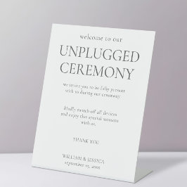 ミニマルな無詰結婚式 台座サイン