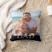 ミニマルな父の日ギフトの「Dad Established」写真 クッション (ブランケット)