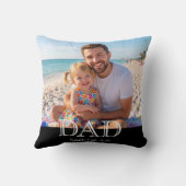 ミニマルな父の日ギフトの「Dad Established」写真 クッション (裏面)