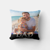 ミニマルな父の日ギフトの「Dad Established」写真 クッション (正面)