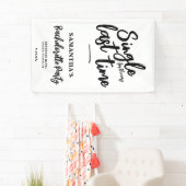 ミニマルな独身最後のパーティー 横断幕 (インサイチュ)