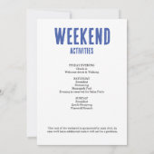 ミニマルな独身最後の週末の招待状 招待状 (裏面)