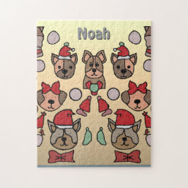 ミニマルな猫と犬が一緒に休日 ジグソーパズル