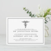 ミニマルな獣医Graduation|Retirementの招待 招待状 (スタンド正面)