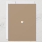 ミニマルな現代のクマの赤ちゃんシャワー ビンゴ ゲーム 招待状 (裏面)