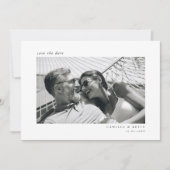 ミニマルな現代の写真で「Save the Date」 招待状 (正面)