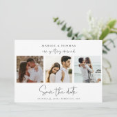 ミニマルな現代の写真を使用したSave the Date招待状 招待状 (スタンド正面)