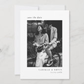 ミニマルな現代の写真 Save the Date 招待状 (正面)