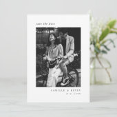 ミニマルな現代の写真 Save the Date 招待状 (スタンド正面)