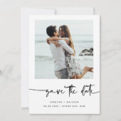 ミニマルな現代の写真 Save the Date 招待状 (正面)