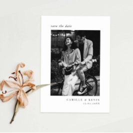 ミニマルな現代の写真 Save the Date 招待状