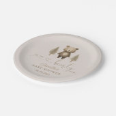 ミニマルな男を待てよ男女兼用 ペーパープレート (アングル)