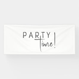 ミニマルな男女兼用バースデーパーティータイム 横断幕