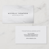 ミニマルな白いテクスチャグランジ、テクスチャビジネス 名刺 (正面/裏面)