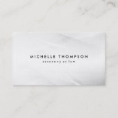 ミニマルな白いテクスチャグランジ、テクスチャビジネス 名刺 (正面)