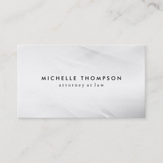 ミニマルな白いテクスチャグランジ、テクスチャビジネス 名刺 (正面)