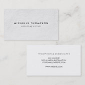 ミニマルな白のテクスチャ、テクスグランジチャ 名刺 (正面/裏面)