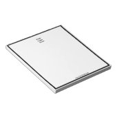 ミニマルな白黒あなたのロゴはこちら ノートパッド (アングル)