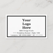 ミニマルな白黒あなたのロゴはこちら 紹介カード (裏面)