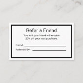 ミニマルな白黒あなたのロゴはこちら 紹介カード (正面)