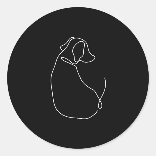 ミニマルな白黒のシール ラウンドシール (正面)