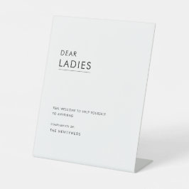 ミニマルな白黒のバスルーム結婚バスケット 台座サイン